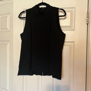 White House Black Market sleeveless mock tank with adorable back zipper. NWT!